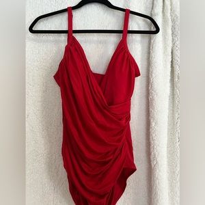 Jantzen Red One Piece Swimsuit Women’s 16